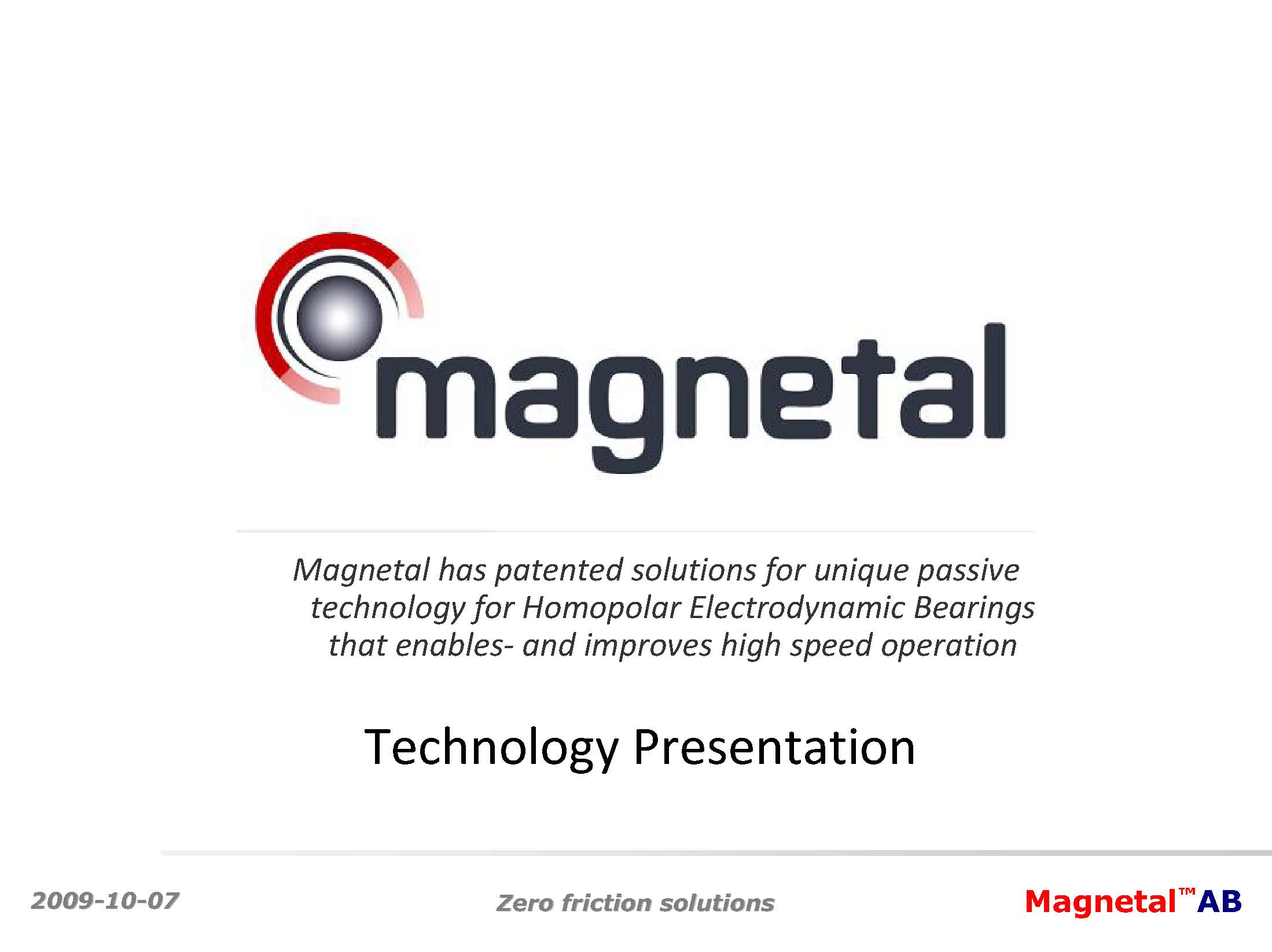 Magnetal Detailed Technology Presentation